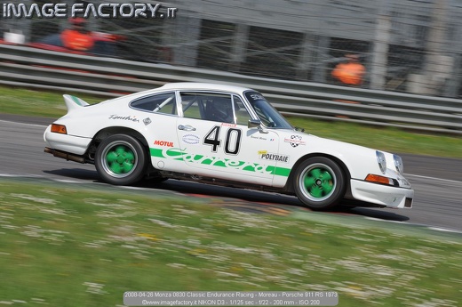 2008-04-26 Monza 0830 Classic Endurance Racing - Moreau - Porsche 911 RS 1973